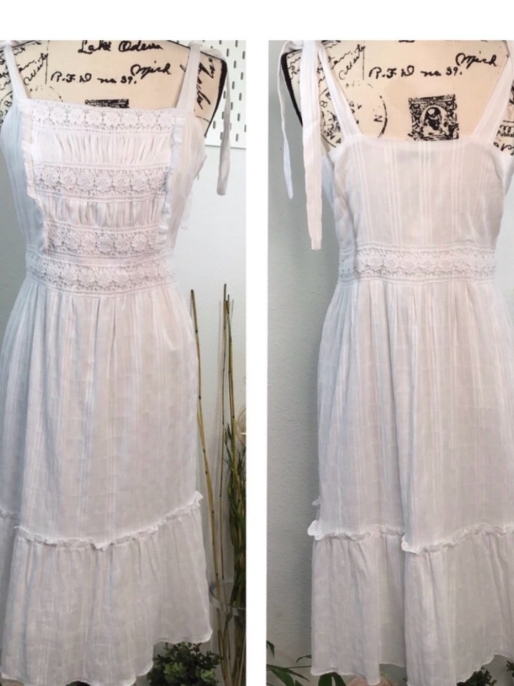 Cupcakes & Cashmere | Tonal+Lace Ruffle Dress | 8